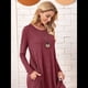 thumbnail image 4 of Pijama de Mujer con Cuello Redondo, Larga y Bolsillos Color Rubor XL, 4 of 9
