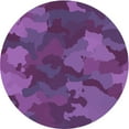 thumbnail image 1 of Ahgly Company Machine Washable Indoor Round Transitional Purple Area Rugs, 3' Round, 1 of 7
