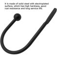 thumbnail image 3 of Ball Head Curtain Holdback, Multifunctional Aluminium Material With Black Finish For Wall Mounted Use (2 Pieces), 3 of 7
