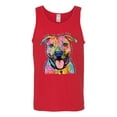 thumbnail image 3 of Dean Russo Best Dog Dog Lover Mens Graphic Tank Top, Red, Medium, 3 of 6