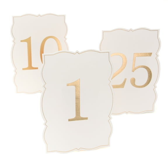 1-25 Ornate Gold Table Numbers by Celebrate It