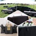 thumbnail image 6 of BalsaCircle Halloween 10 Pieces 54" x 96" Black Rectangle Washable Decorative Polyester Solid Tablecloths, 6 of 6