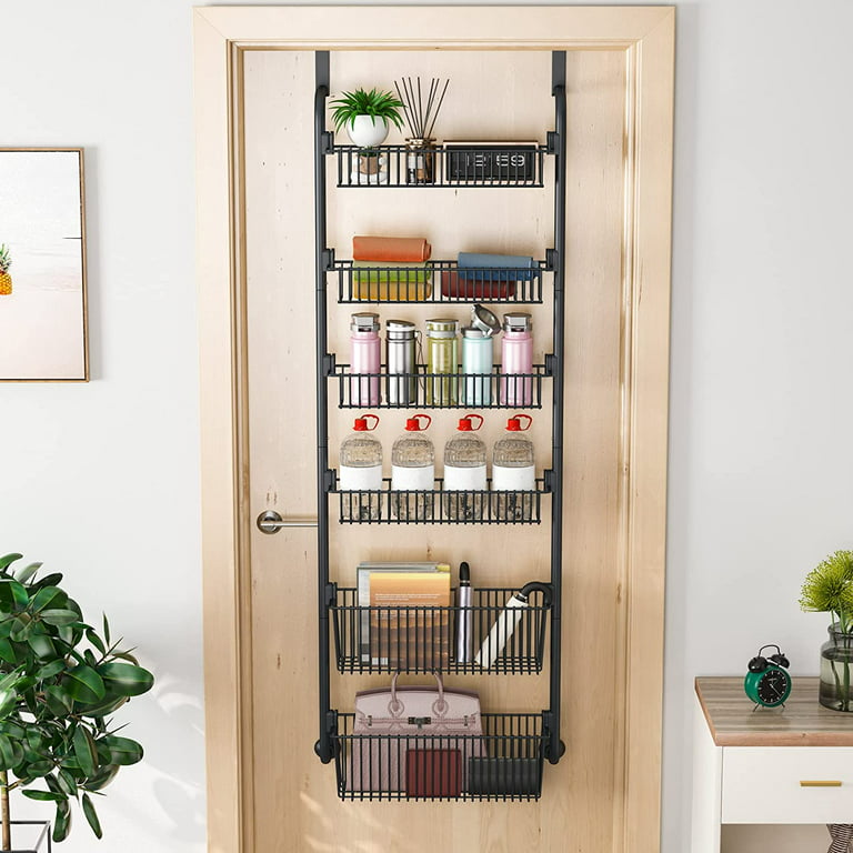 6-Tier Over-The-Door Metal and Plastic Pantry Organizer with 6