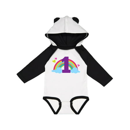 

Inktastic 1st Birthday Rainbow Gift Baby Girl Long Sleeve Bodysuit