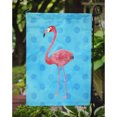 thumbnail image 3 of Carolines Treasures BB8186GF Flamingo Blue Polkadot Flag Garden Size  Small multicolor, 3 of 3