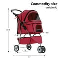 thumbnail image 2 of CZMDZH Dog Stroller,3 Wheels Travel Folding Pet Stroller for Small Medium Dog Cat Jogger Stroller with Storage Basket Removable Liner, 2 of 7