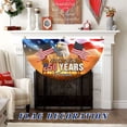 thumbnail image 3 of USA 250th Anniversary Patriotic Bunting Banner, 1776-2026 250 Years of Freedom American Flag Fan Banner with Brass Grommets, Independence Day Outdoor Porch Yard Fence Hanging Decoration, 3 of 5