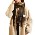 thumbnail image 1 of Bufanda de invierno, Bufandas cálidas, Accesorios para clima frío, Bufandas con flecos, 1 of 5