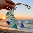 thumbnail image 5 of WKSCLPAI Sea Glass Suncatcher - Ocean Crashing Wave Beach Ornament, Sea Glass Friendship Pendant, Windows Wall Decor Decorative Hanging Ornaments Home Accents, You Are My Moonlight, 5 of 6