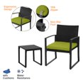 thumbnail image 5 of Outside 3-Piece Bistro Set Black Wicker Furniture-Two Chairs with Glass Coffee Table, 5 of 7
