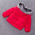 thumbnail image 6 of Generic Clearance Clothing Christmas Clothes Kids Toddler Baby Girls Boys Winter Coats Thicken Collar Hoodie Down Jacket Windproof Snowsuit Clothes Outerwear1-2 YearsRed, 6 of 7