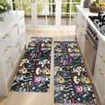 thumbnail image 4 of Kitchen Rugs Sets Of 2,Day Of the Dead Halloween Pattern Anti Fatigue Kitchen Mat Rugs Non Slip Washable,Decorative Kitchen Floor Mats for Kitchen,Sink,Laundry,17"X47", 4 of 5