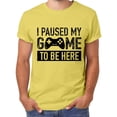 thumbnail image 2 of Men I Paused My Game To Be Here Letter Print Short Sleeve Round Neck Tennis T Shirt Floral Fashion Trend Bottoming, 2 of 4