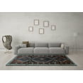 thumbnail image 3 of Ahgly Company Indoor Rectangle Persian Light Blue Traditional Area Rugs, 7' x 10', 3 of 4