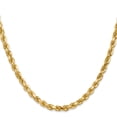 thumbnail image 2 of 14K Yellow Gold Rope Chain Necklace 22 inch 4.5 mm Diamond-cut with Lobster Clasp, 2 of 4