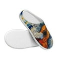 thumbnail image 3 of Rateoe Dog Guitar Starry Night Print Women's Men's Cotton Knit Slippers Lightweight Memory Foam Indoor House Shoes with Anti-Skid Sole-39/40, 3 of 7