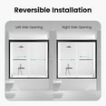 thumbnail image 6 of Roninkier 58" Semi-Frameless Double Sliding Tub Door, SGCC Tempered Glass Bypass Bathtub Shower Door, Matte Black, 6 of 10