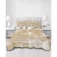 thumbnail image 2 of Quilts Full Size Bedding Set, Light Brown Starfish Coastal Lightweight Quilted Comforter, Summer Beach Nautical Ocean Vintage Soft Bedspread Coverlet with Pillow Covers for All Season, 78" x 90", 2 of 7