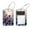 multicolored 2, variant on PhooArto 2 Pcs Magnolias Flower Pattern Luggage Tag for Suitcases, Leather Baggage Tags Identifiers for Travel, Stainless Steel Loop Name ID Label for Women Bag Backpack
