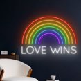 thumbnail image 2 of Handmadetneonsign Love Wins LGBT Neon Sign, Love Wins Flag Neon Led Wall Art Decor, LGBT Wall Decor, 2 of 4