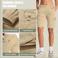 thumbnail image 4 of FEN AI Fishing Hiking Shorts Khaki Women Bermuda Cargo Shorts Ladies Summer Short Y2K Shorts for Women with Multi Pocket, 4 of 8