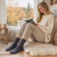 thumbnail image 6 of Loritta Wool Socks for Women, 6 Pairs Thermal Crew Winter Boot Socks, Shoe Size 5-9, 6 of 11
