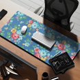 thumbnail image 2 of Long Mouse Pads for Desk,Pioneer Flower Floral Print Pattern Desk Mats on Top Of Desks, Desk Mouse Pad Extra Large with 3mm Non-Slip Base and Stitched Edge for Gaming,Office,Work,Home 35.4"x15.7", 2 of 6