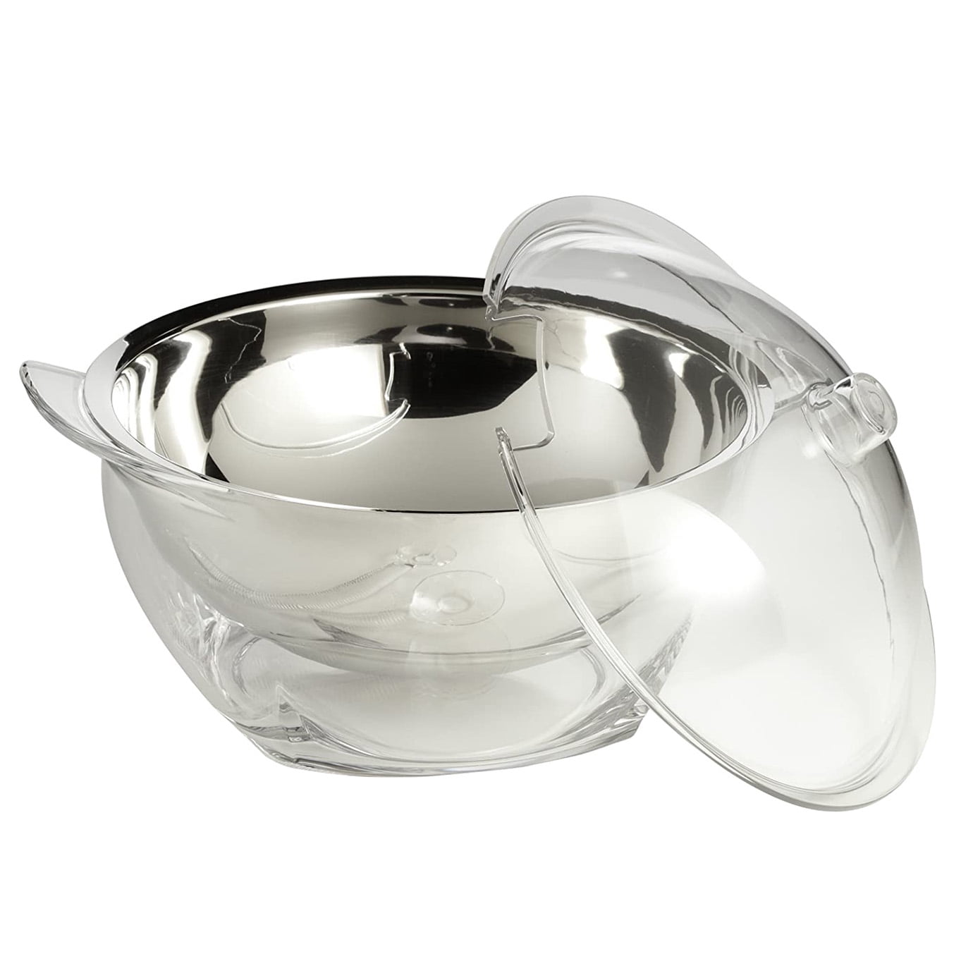 Innovative Life Large Salad Bowl on Ice with Lid,Veggie Platter ,Party Supplies,Chilled Mixing Serving Bowl for Party