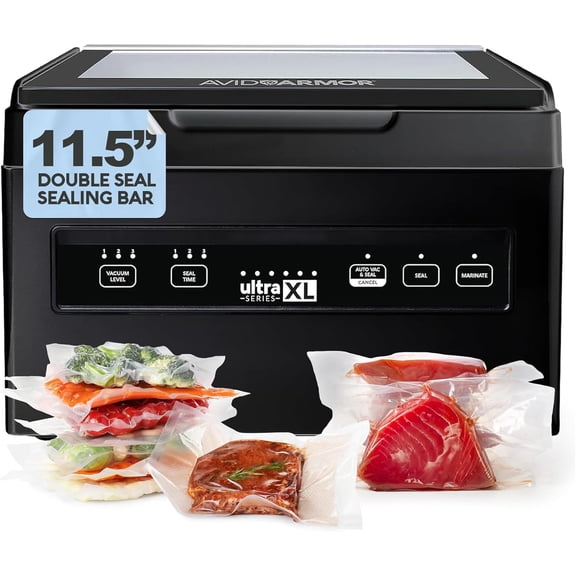 Avid Armor USVXL Chamber Vacuum Sealer, Heavy Duty Food Saver Vacuum Machine for Wet Foods, Sous Vide, Meal Prep & Marinating