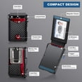 thumbnail image 5 of GASTROPOD Wallet for Men, Mens Minimalist Wallet 9-13 Cards, Slim Compact Wallet with Money Clip & ID Window, RFID Blocking Smart Pop Up Card Wallet, Metal Aluminum Credit Card Holder Bifold Wallet, 5 of 7