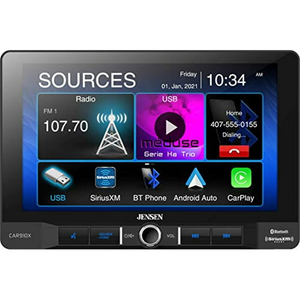 Jensen CAR910X 9 inch Mechless Multimedia Receiver with Apple CarPlay l