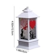 thumbnail image 2 of Valentine's Day Romantic Wind Lantern - Couple's Birthday Gift & Room Decor, Elegant Bedroom Ornament, Glow Bar & Restaurant Window Display, Durable Metal Lantern for Festive, 1.96*4.92in, White, 2 of 6