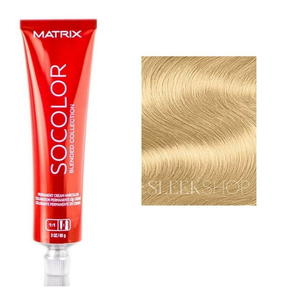 Matrix SoColor Permanent Blended Collection Cream Haircolor, 10N, Extra Light Blonde Neutral, Pack of 1 w/ Sleek Teasing Comb