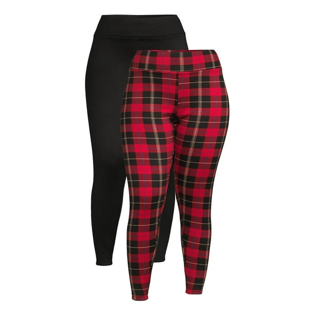 No Boundaries Juniors' Plus Size High Rise Faux Fur Lined Leggings, 2