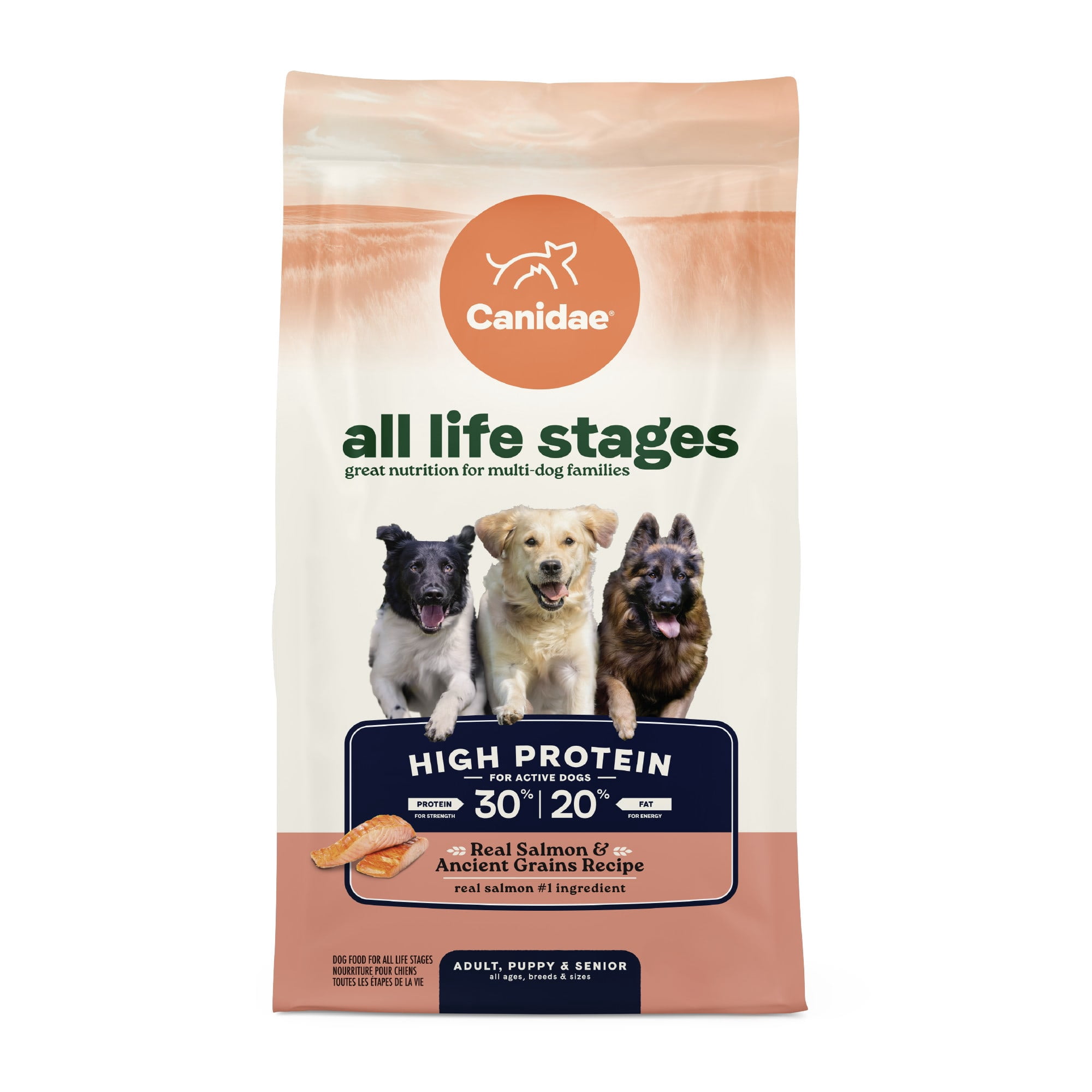 Canidae All Life Stages Salmon & Ancient Grains Recipe High Protein Dry Dog Food, 27 lbs.