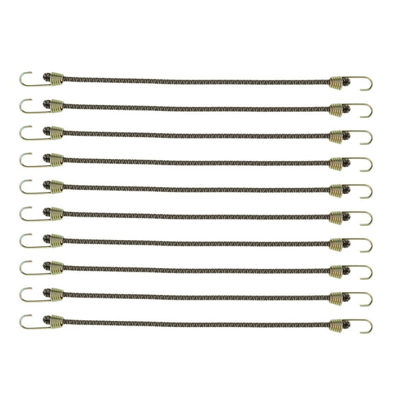 Latex Mini Rope Luggage Rope 25cm Adjustable Bungee Cords with Metal Buckle Assorted Color 10pcs