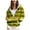 Yellow, variant on Towmus Fall Clothes for Women Womens Zip Up Hooded Sweatshirts, Striped Long Sleeve Gradient Drawstring Hoodies With Pocket XS-6XL