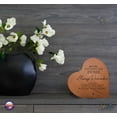 thumbnail image 6 of Engraved Wooden Inspirational Heart Block 5” x 5.25” x 0.75” - Before You Leave This, 6 of 14