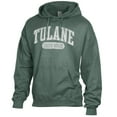 thumbnail image 2 of Men's Comfort Wash  Green Tulane Green Wave Lightweight Fleece Pullover Hoodie, 2 of 3