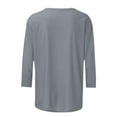thumbnail image 5 of Tops for Women Trendy Sweater Dresses Women Loose Fit Tee Tech Fabric Shirt Shirt Junior Girl Loose Fitting Pajamas V Neck Sweaters Spandex Rayon Athletic Dark Blouse Long Sleeve Fall Grey S, 5 of 5