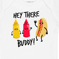 thumbnail image 4 of Inktastic Hey There Buddy with Ketchup Mustard and Hot Dog Boys or Girls Baby Bodysuit, 4 of 5