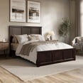 thumbnail image 1 of Charlotte Queen Low Profile Platform Bed with Matching Footboard in Espresso, 1 of 13