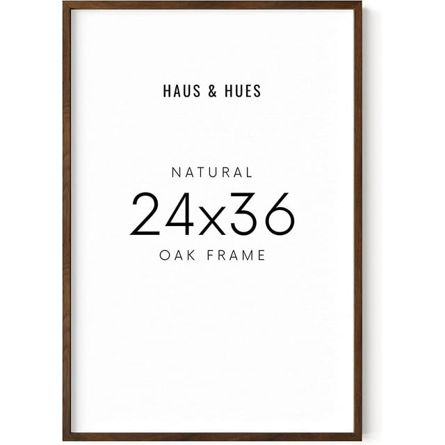 Haus and Hues Walnut 24x36 Wooden Picture Frame Set of 1 24x36 Inch