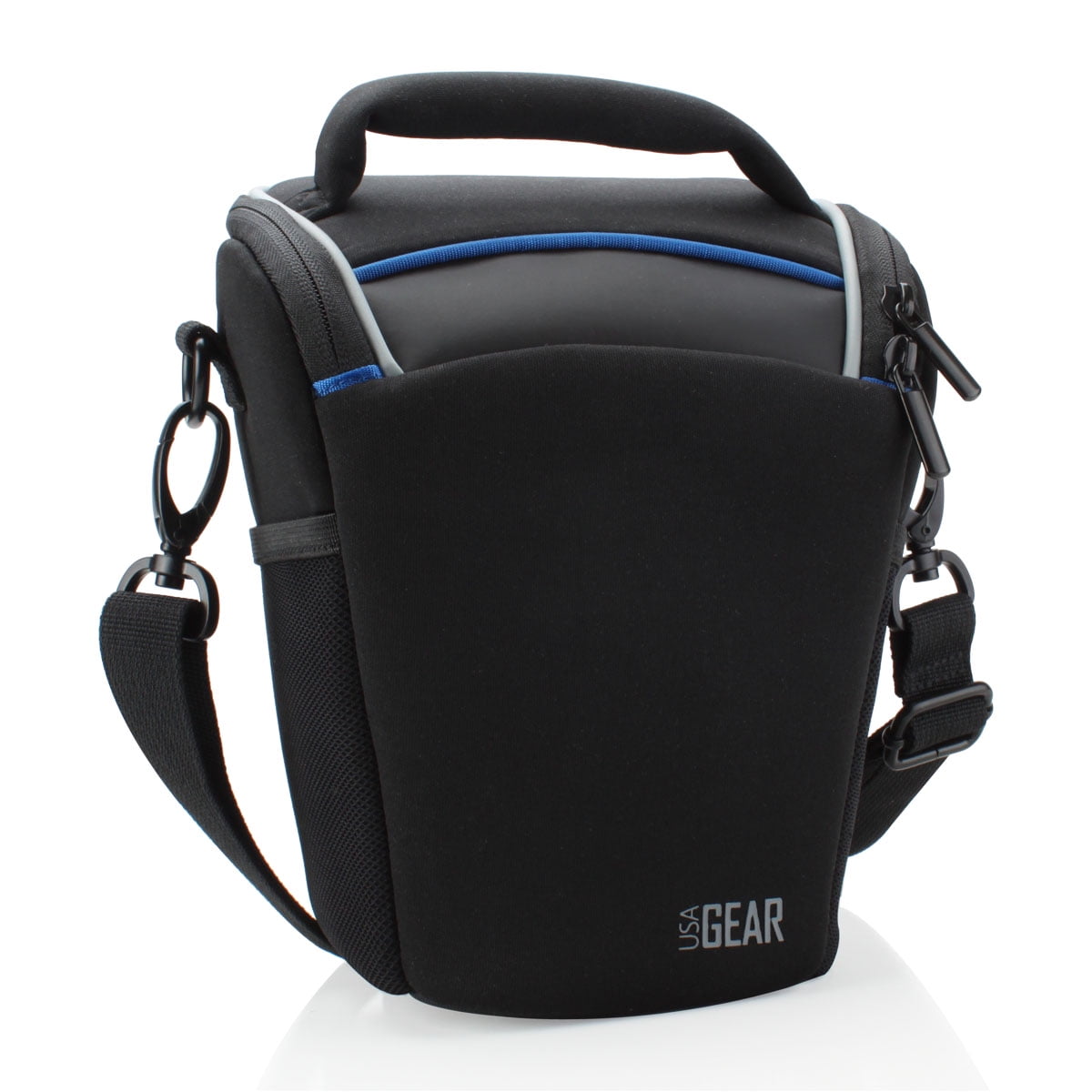 DSLR Camera Shoulder Sling Holster Case with Adjustable Dividers and Top Loading Accessibility by USA Gear - Works With Olympus , Panasonic , Samsung and More Cameras