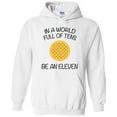 thumbnail image 2 of in A World Full of Tens, Be an Eleven Hoodie - X-Large - White, 2 of 6