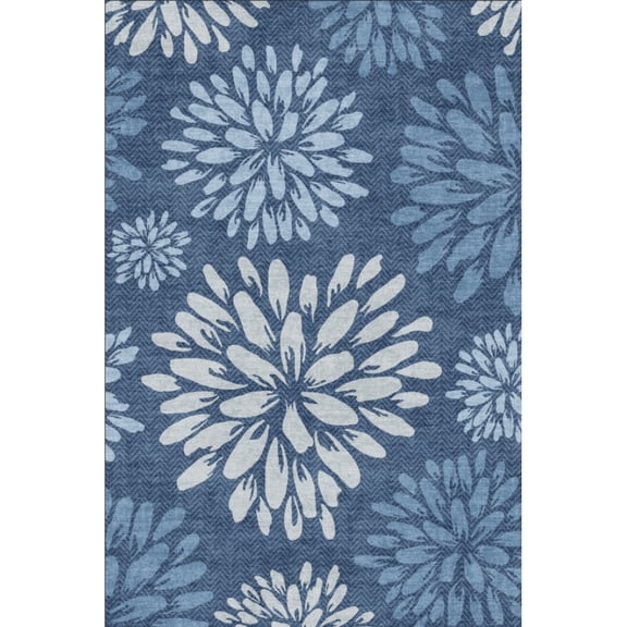 Geetinfly 5*7FT Area Rugs 1150Gsm 100% Polyester Rug 350Gsm Velvet Weight Pearl Velvet Washed Back Folding Simulation Printed Carpet Xm-Modern-Flying Leaf Dance Blue tint