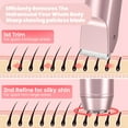 thumbnail image 4 of 2 in 1 Bikini Trimmer for Women: Electric Razor with Dual Heads for Bikini Underarm Leg Arm Body Face Facial - Wet & Dry Use Body Hair Trimmer, Pink, 4 of 8