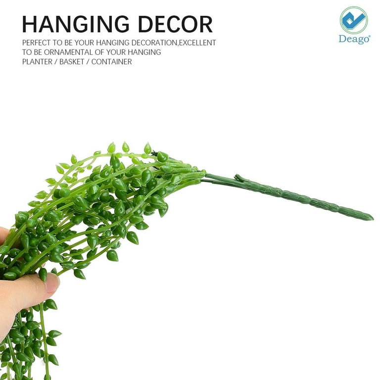 Deago 4Pcs 24 Artificial Succulents Hanging Plants Fake String of