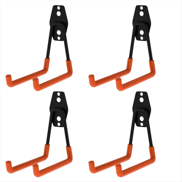 4 Metálicos para Garaje, Organizadores de Pared para Bicicletas, Antideslizantes, para Almacenamiento en Garaje.