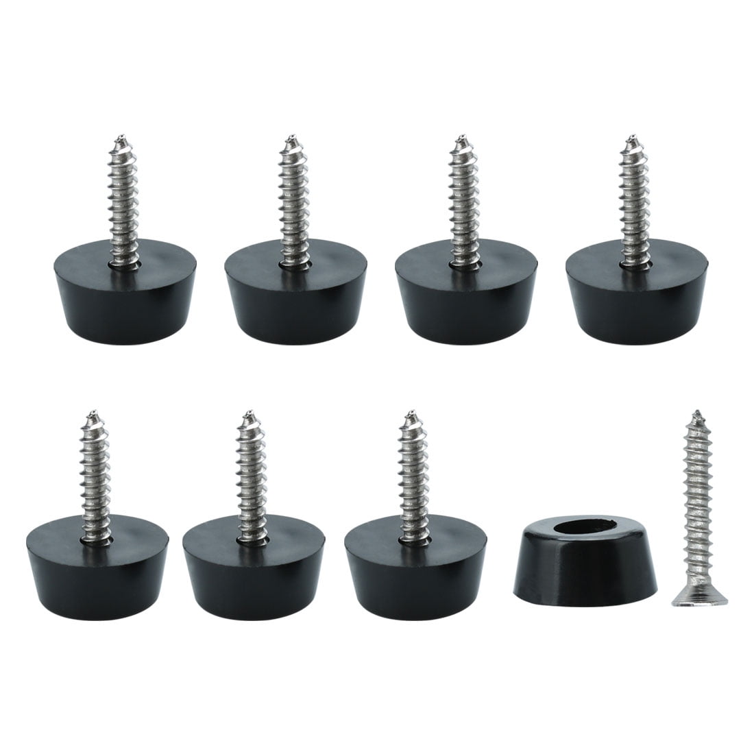 LOT OF 100 BLACK RUBBER BUFFER PADS 3//4/" 19MM PLUS SCREWS